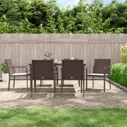 Set Pranzo da Giardino 7 pz con Cuscini in Polyrattan e Acciaio 3186946