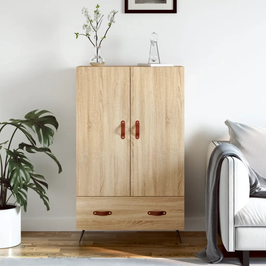 Credenza-Buffet-Armadio da cucina Rovere Sonoma 69,5x31x115 cm in Legno Multistrato 324574