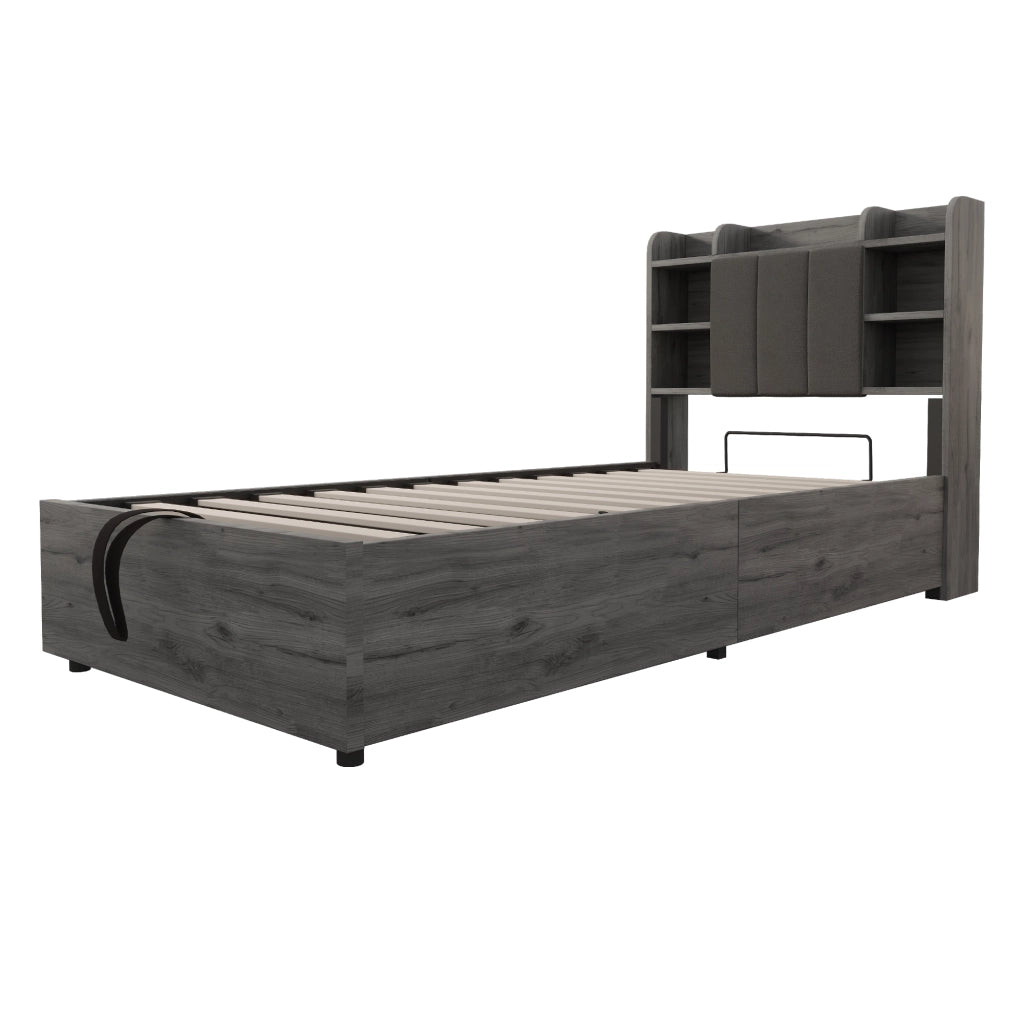letto in mdf grigio 90 x 200 cm