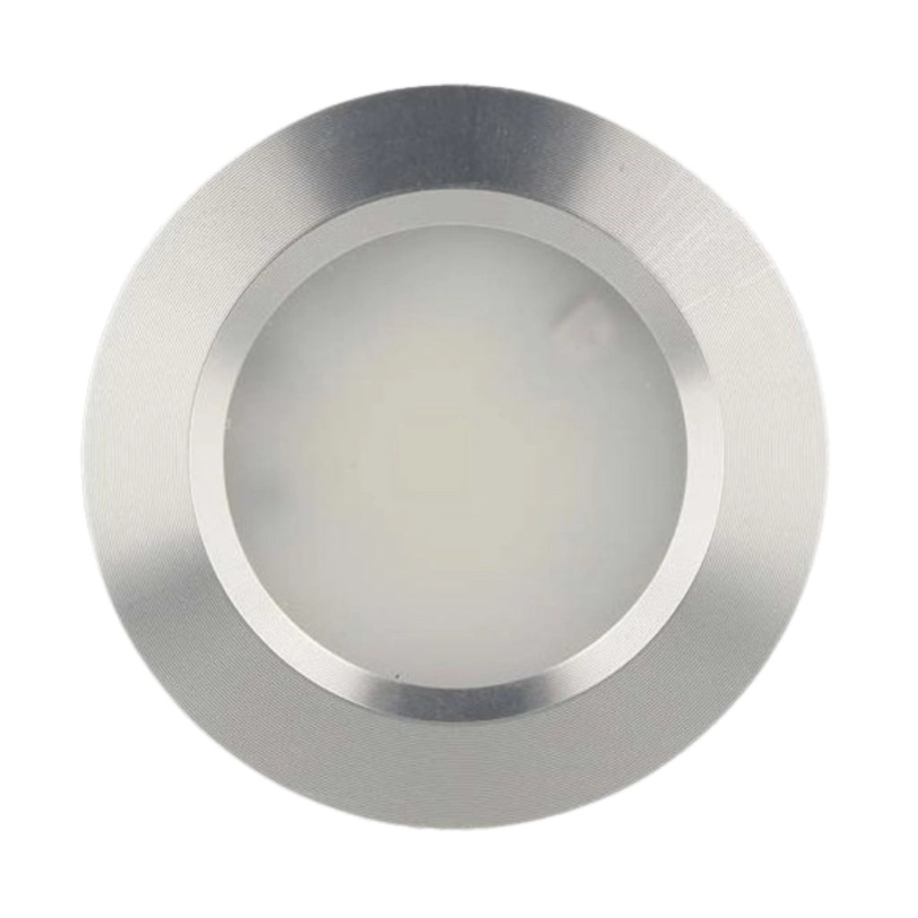 Mini Faretto Led Da Incasso Rotondo 3W AC/DC 12V DC 24V Bianco Caldo Foro 50mm Carcassa Alluminio Satinato