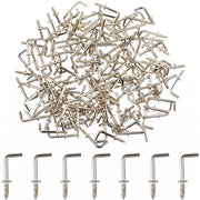 Hanger a muro a L con 60 pezzi - Hanger metallico stabile - Hanger a muro a L con 20 x 8 mm - Hanger a muro metallico con 60 pezzi