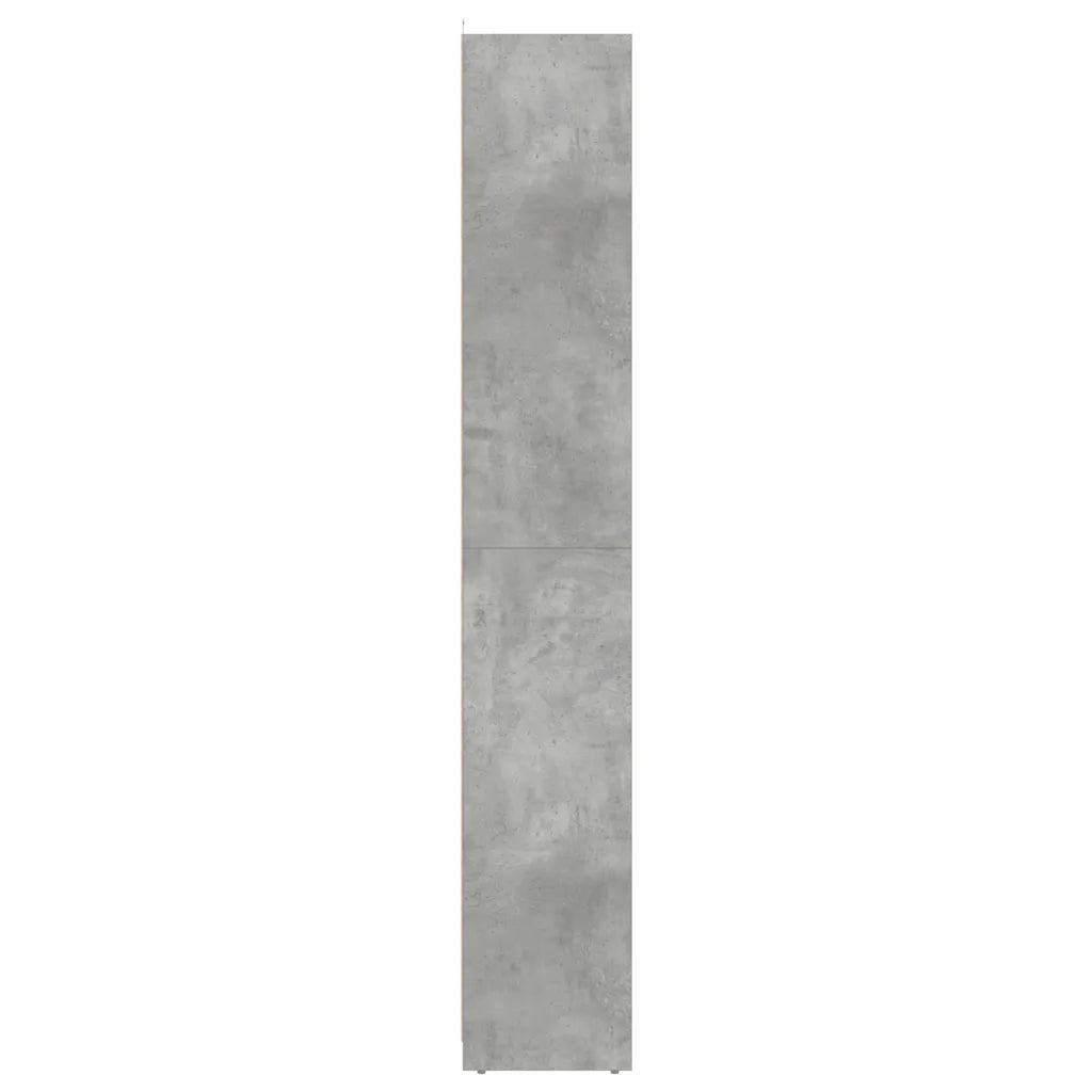 vidaXL Mobile da Bagno Grigio Cemento 30x30x183,5 cm Legno Multistrato
