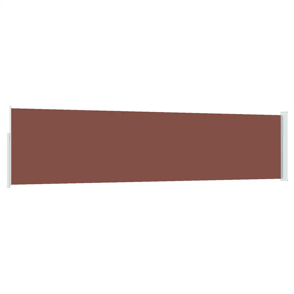 Tenda Laterale Retrattile per Patio 120x500 cm Marrone 48393