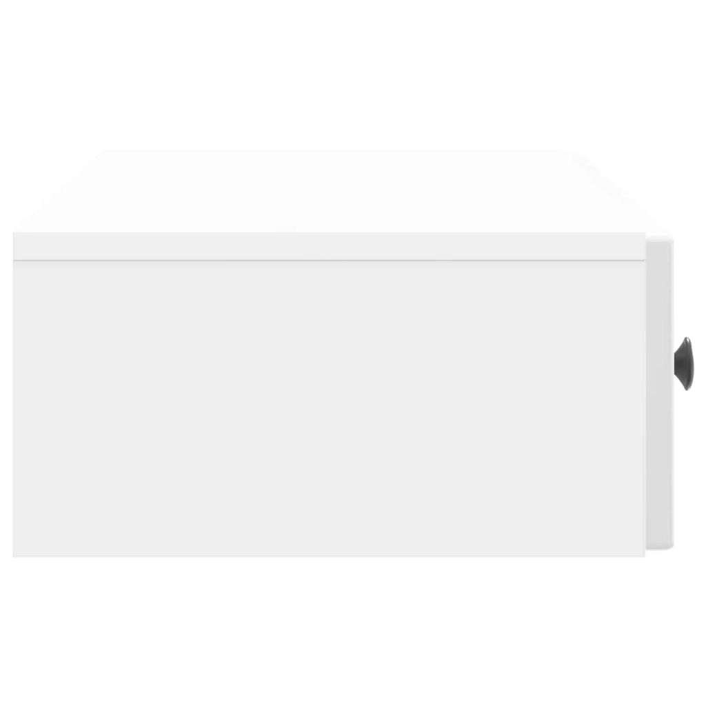 Tavolino da Parete Laterale Bianco Lucido 87,5 x 34,5 x 17 cm 898159