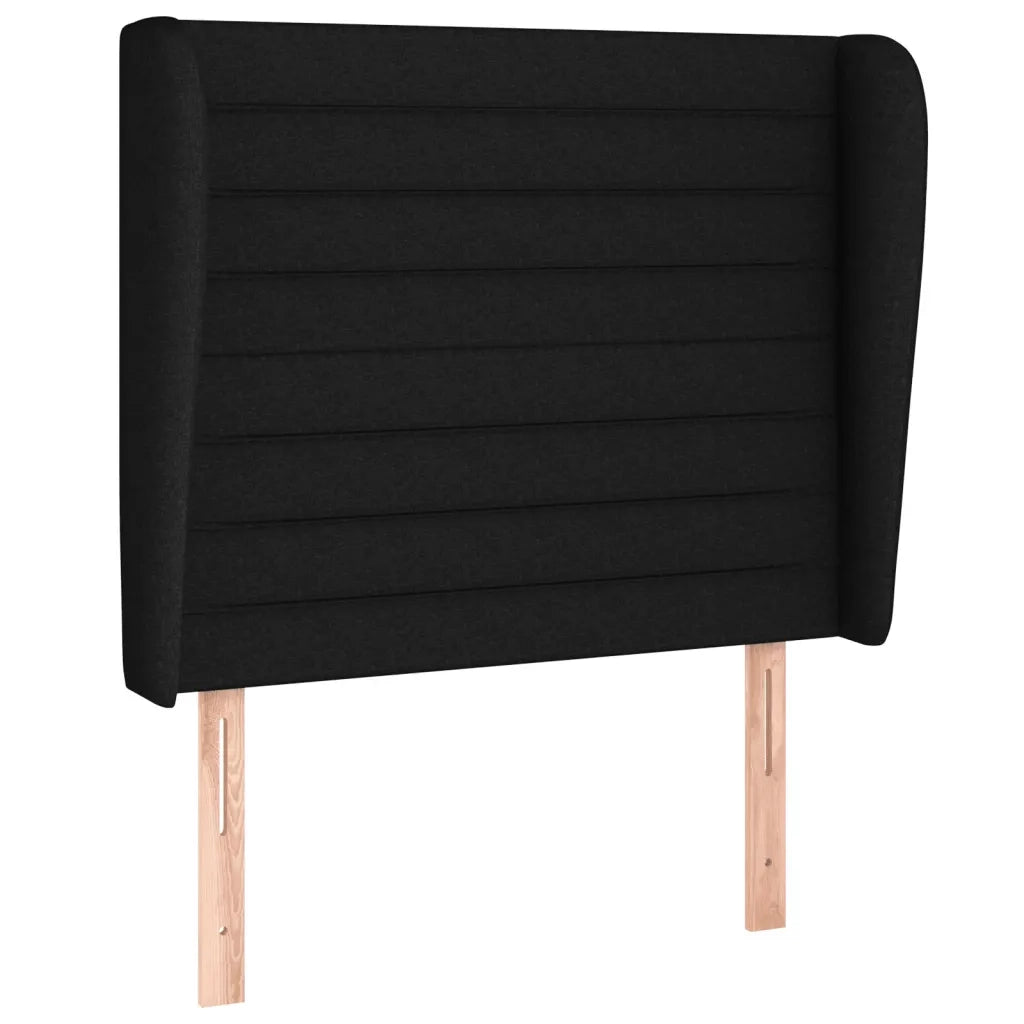 Giroletto a Molle con Materasso Nero 90x200 cm in Tessuto 3128015