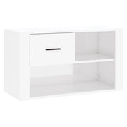 Scarpiera | Mobile per scarpe Bianco Lucido 80x35x45 cm in Legno Multistrato