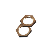 Controdado esagonale in ottone nudo