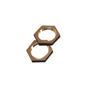 Controdado esagonale in ottone nudo