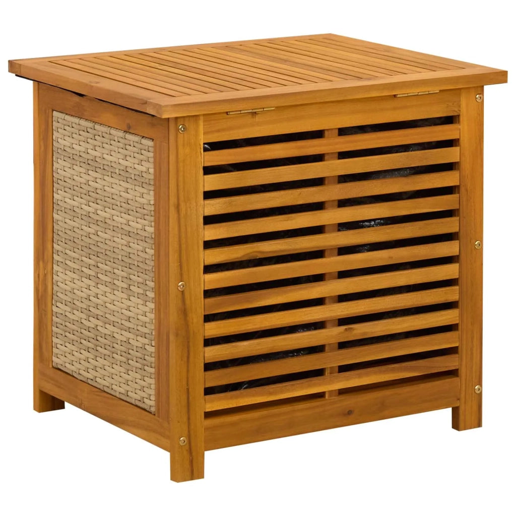 Scatola di Stoccaggio per Giardino 185 L 60 x 50 x 56 cm Beige 42002718