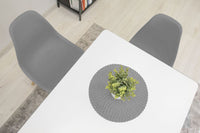 Sedia Valora OSAKA con gambe in legno grigio per soggiorno x4