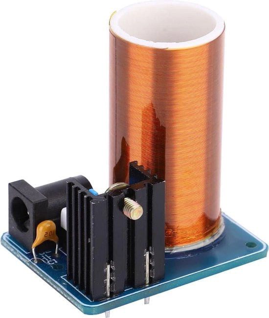 Kit di Alta Efficienza Mini Tesla Coil - Modulo di Plasma a Alta Tensione per Illuminazione Elettrica e Sperimentazioni Studentesche (Prodotto Finito) .