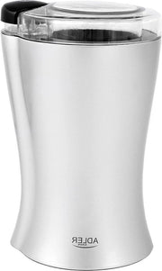 Molitore elettrico per caffè grigio 150 W - molitore caffè - capacità 70 g - manovella in acciaio inossidabile - per caffè espresso - latte - moka