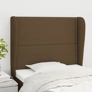 Testiera ad Orecchio Marrone Scuro 103x23x118/128 cm in Tessuto 3117809