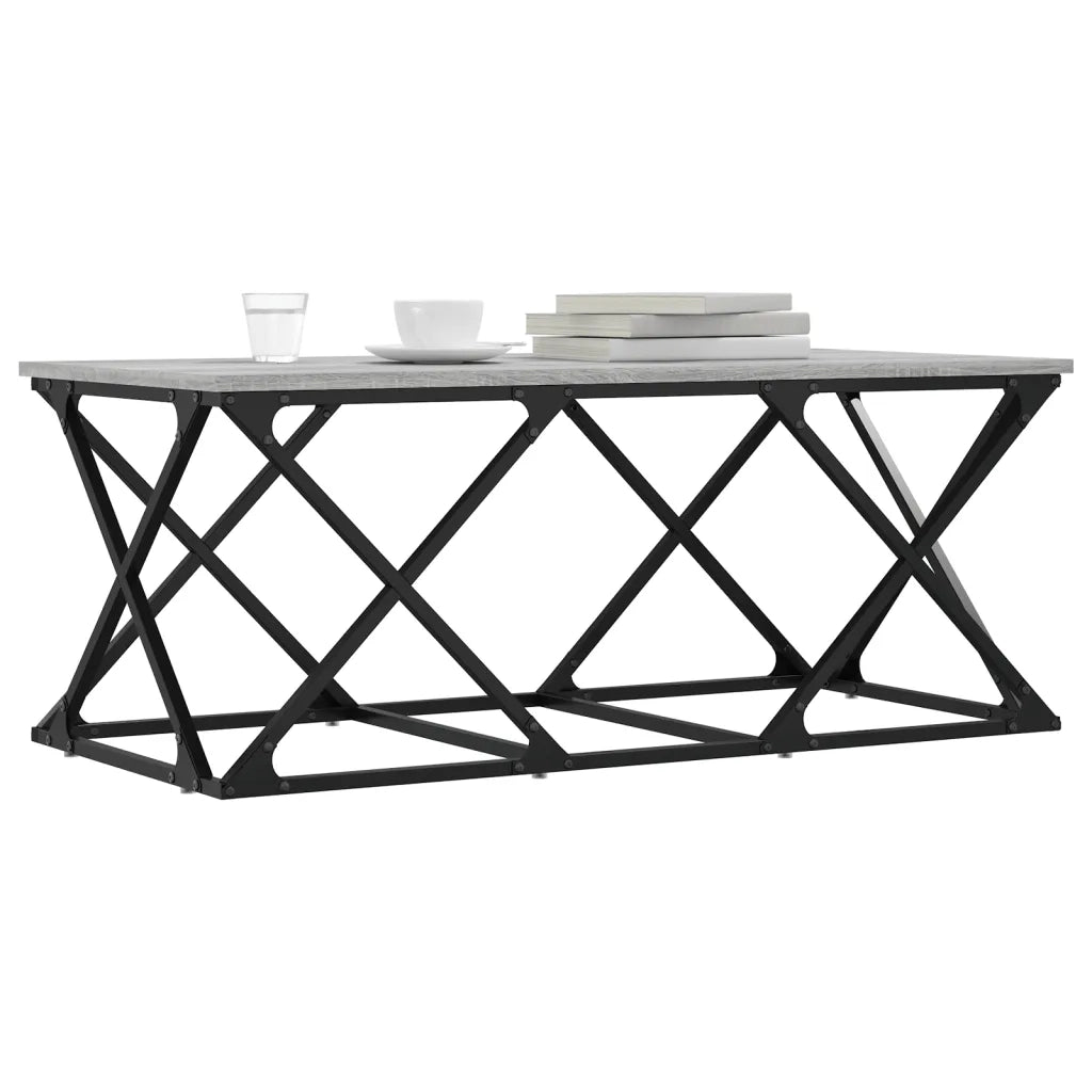 Tavolino da salotto | Tavolino da caff¨¨ | Tavolino da Soggiorno Grigio Sonoma 100x49x40cm Legno Multistrato