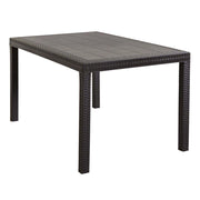 TAVOLO HOUSTON 150 X 90 X H 74 CM IN RESINA E POLYRATTAN MARRONE
