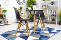 Sedia Valora OSAKA con gambe nere naturali per soggiorno x4