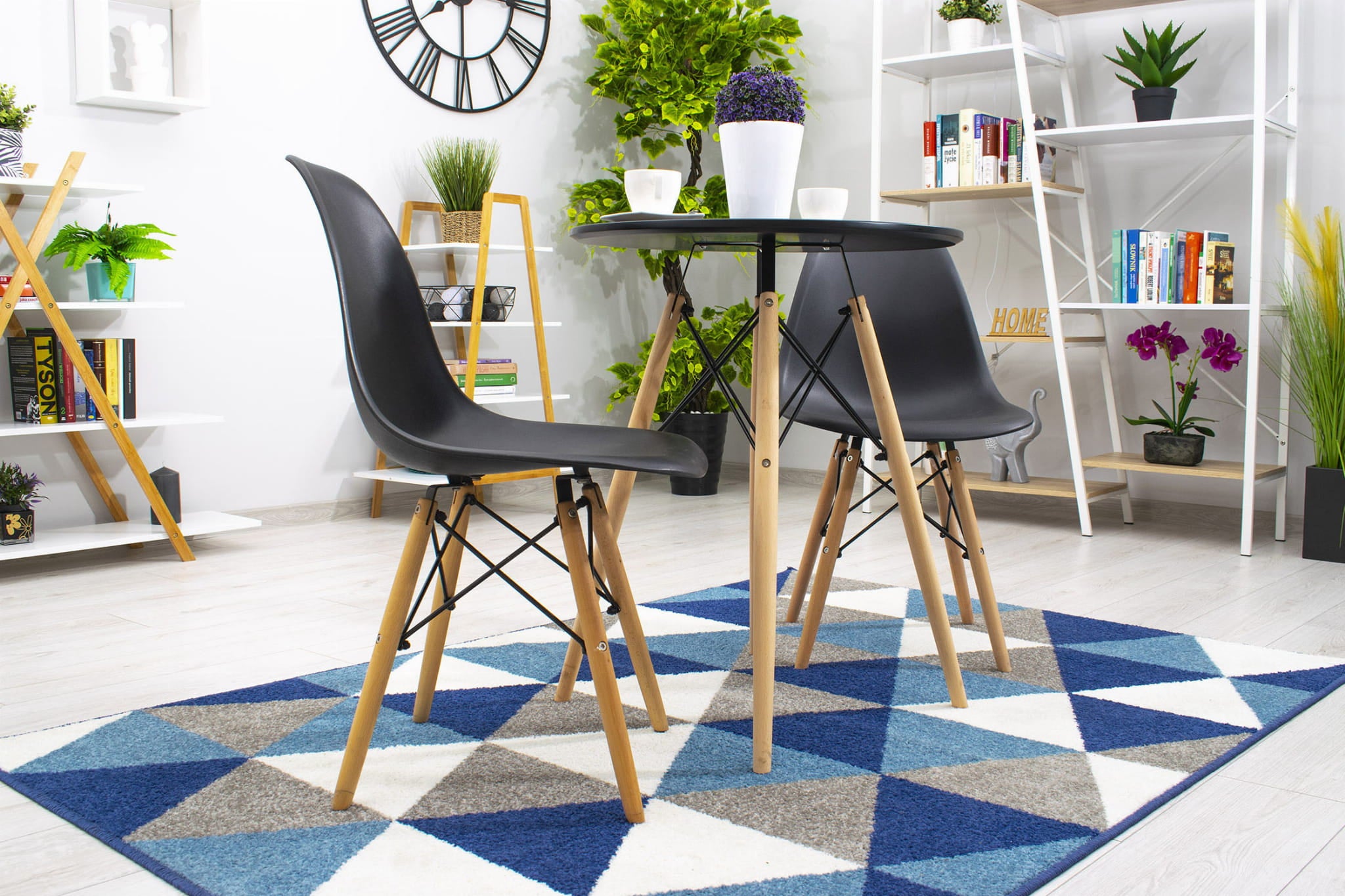 Sedia Valora OSAKA con gambe nere naturali per soggiorno x4