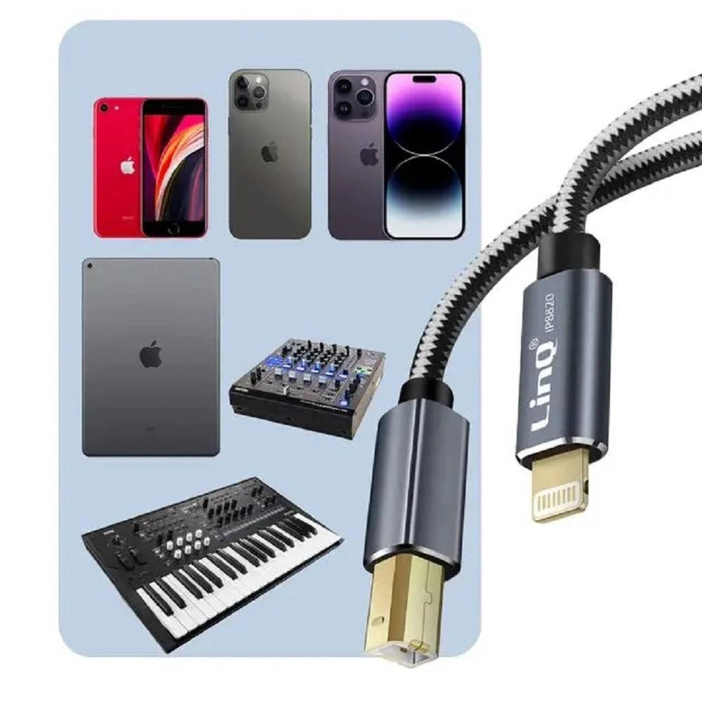 Trade Shop - Cavo Da Lightning A Usb Type-b Per Stampante Pianoforte Elettronico 1.5mt Ip8820 -