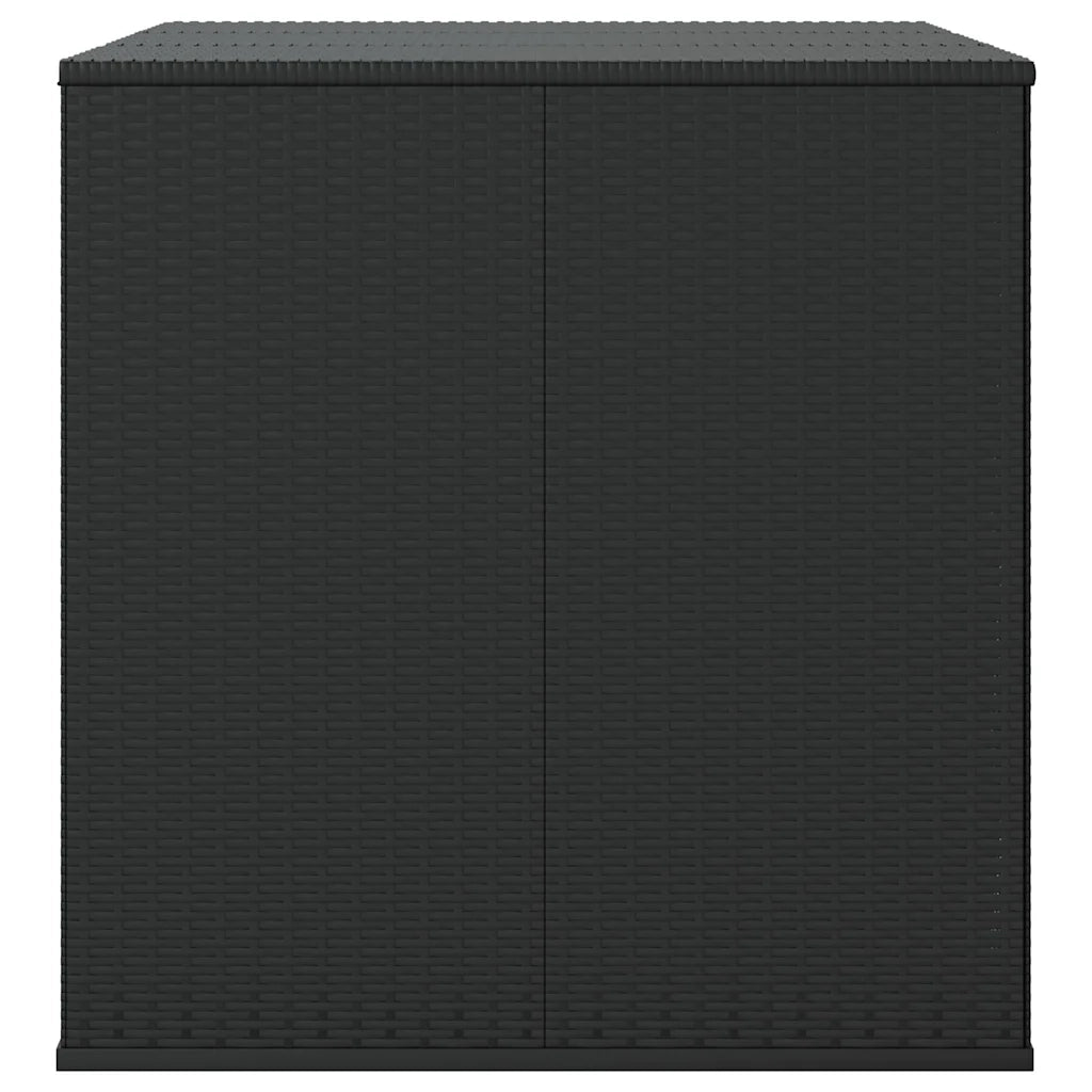 Contenitore da Giardino in Rattan PE 145x100x103 cm Nero cod mxl 68831