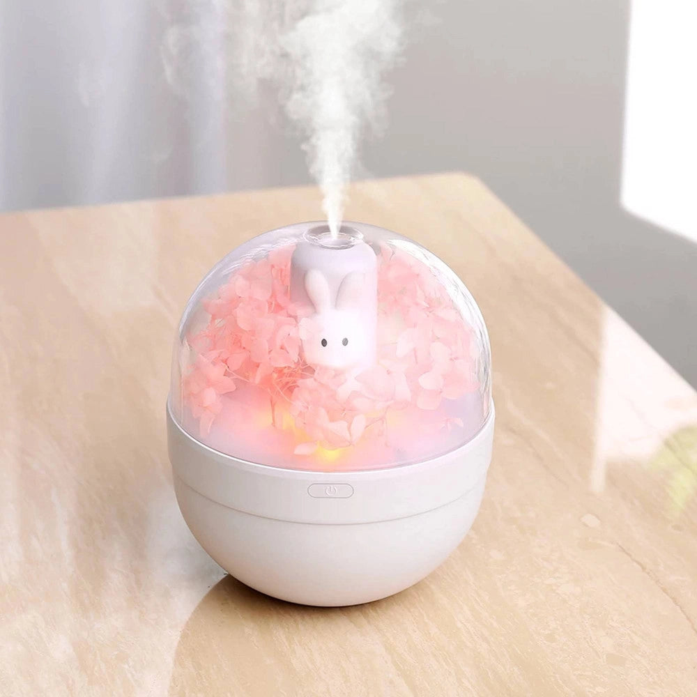 Trade Shop - Sweet Rabbit Diffusore Umidificatore Aria A Ultrasuoni Aroma Usb Con Lampada Rgb -