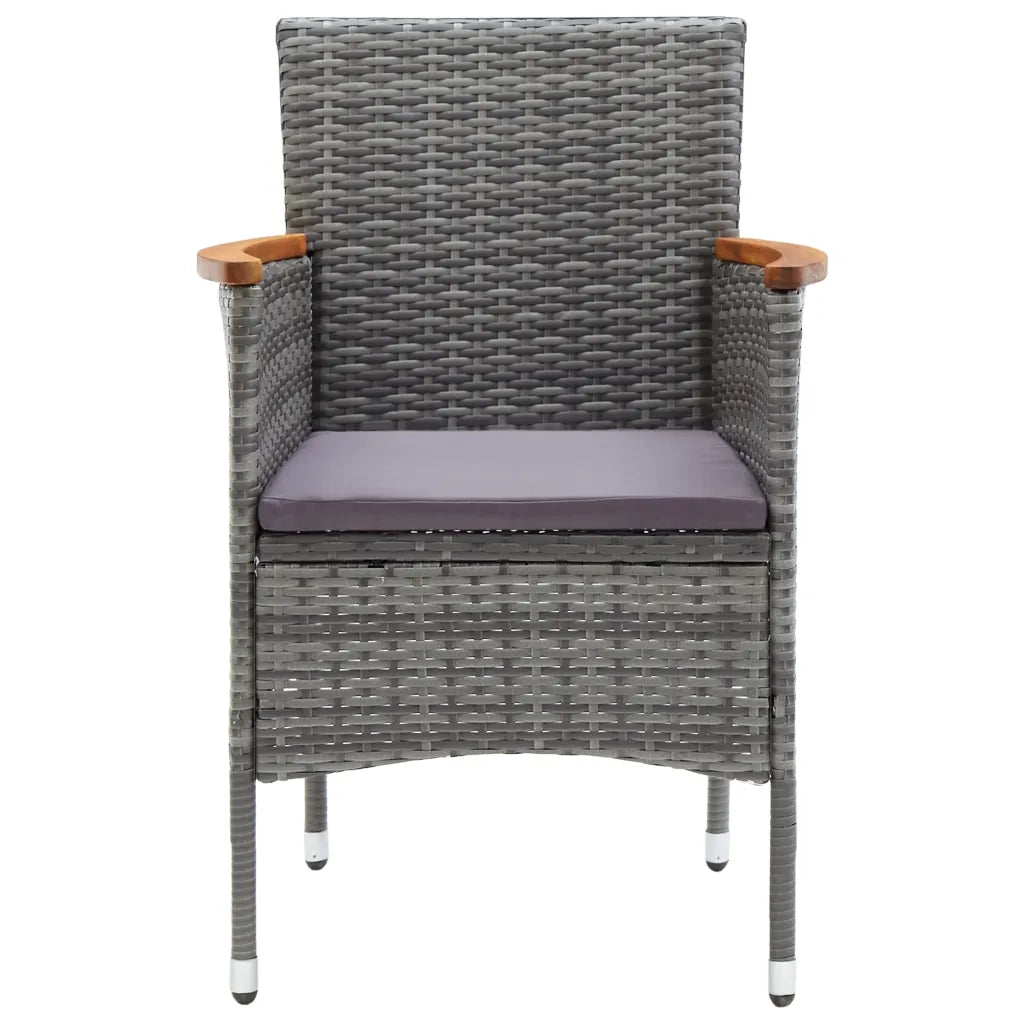 Set Mobili da Pranzo per Giardino 5 pz Grigio cod mxl 69302