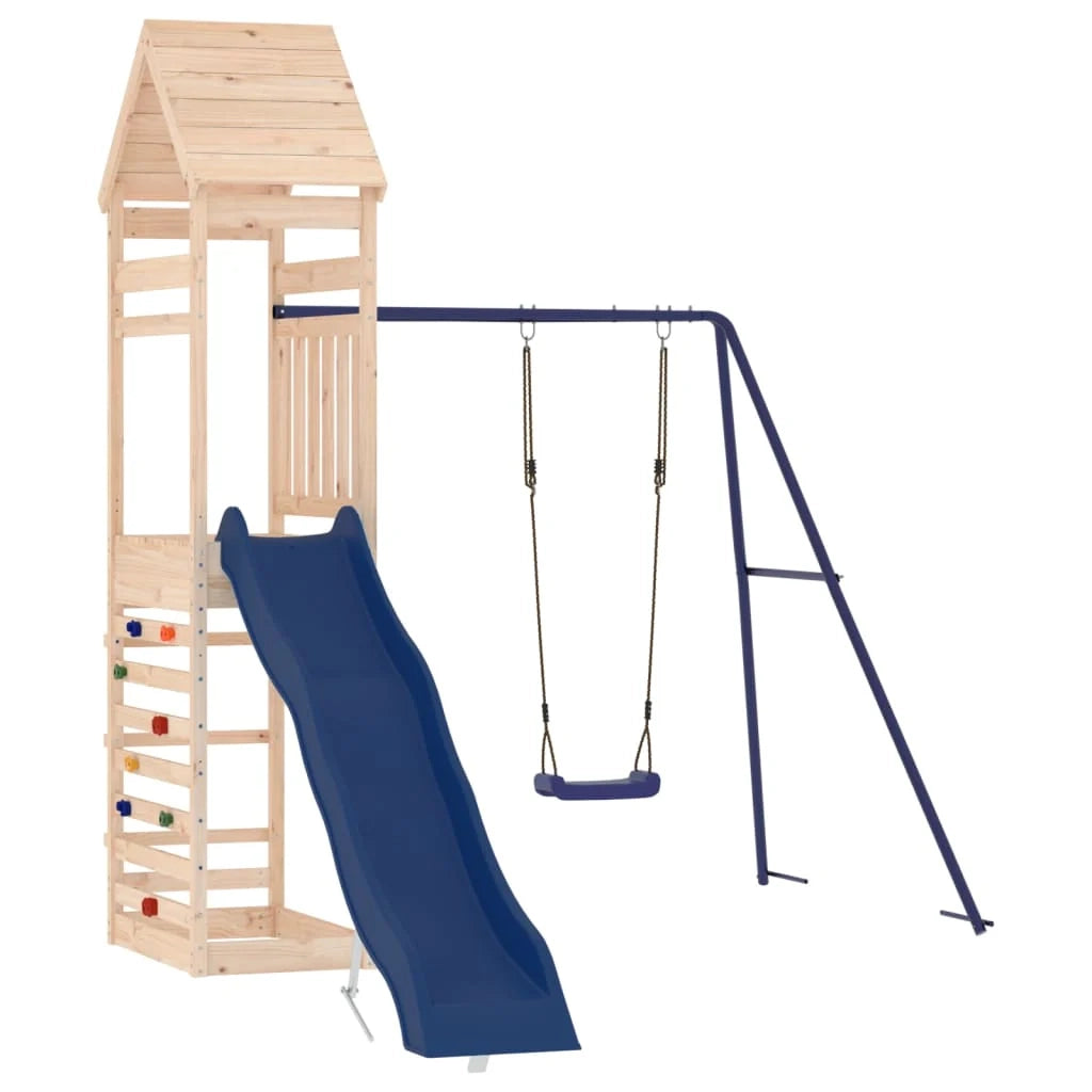 Area giochi esterna 245 x 362 x 264 cm in legno di pino massiccio 02_0004856