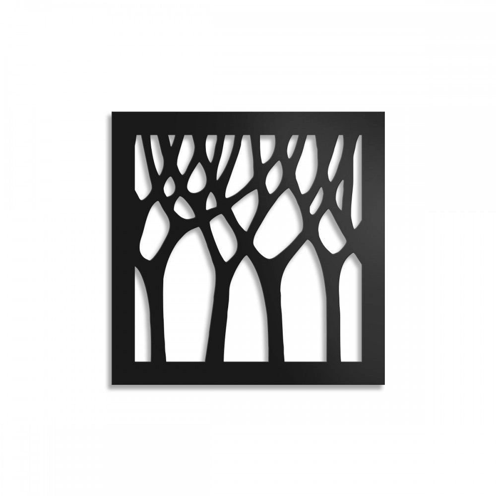 BOSCO - Pannello in PVC traforato - Parasole Misura: 73x73 cm, Colore: nero