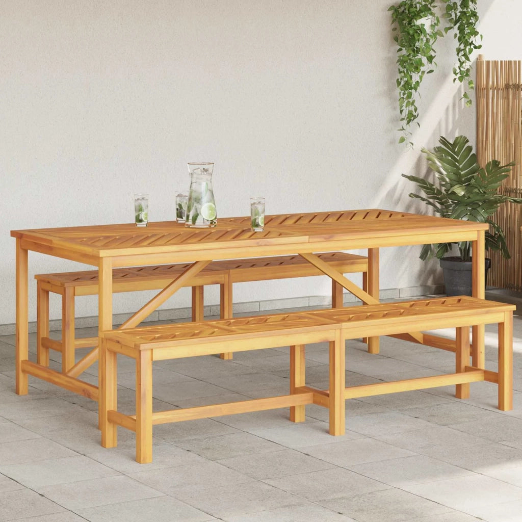 Set da Pranzo per Giardino 3 pcs Marrone 3154119
