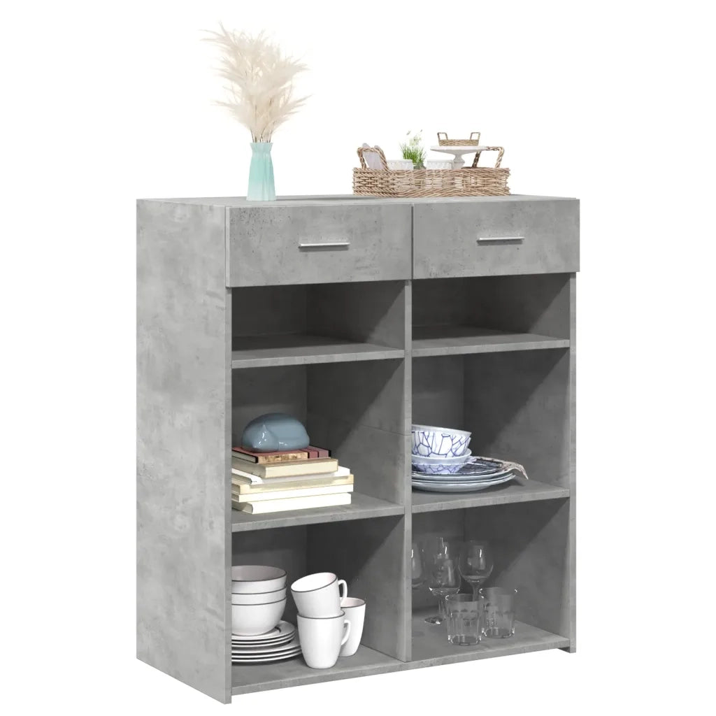 Credenza Grigio Cemento 80x42,5x93 cm in Legno Multistrato 3281479