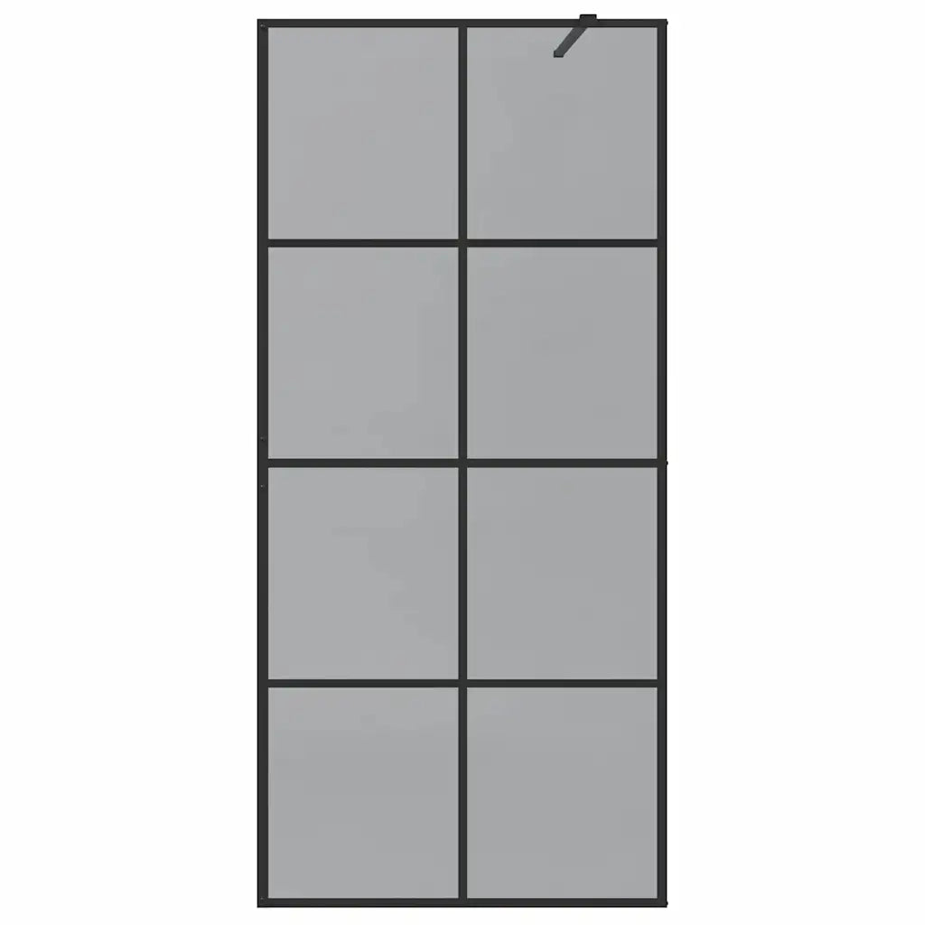 Parete Doccia Walk-in Nero 90 x 195 cm vetro temperato