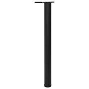 Set Gambe per Tavolo 4 pz Nere Regolabili in Altezza 710 mm 242139