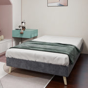 Struttura del letto minimalista 90x200cm; senza testiera o materasso grigio