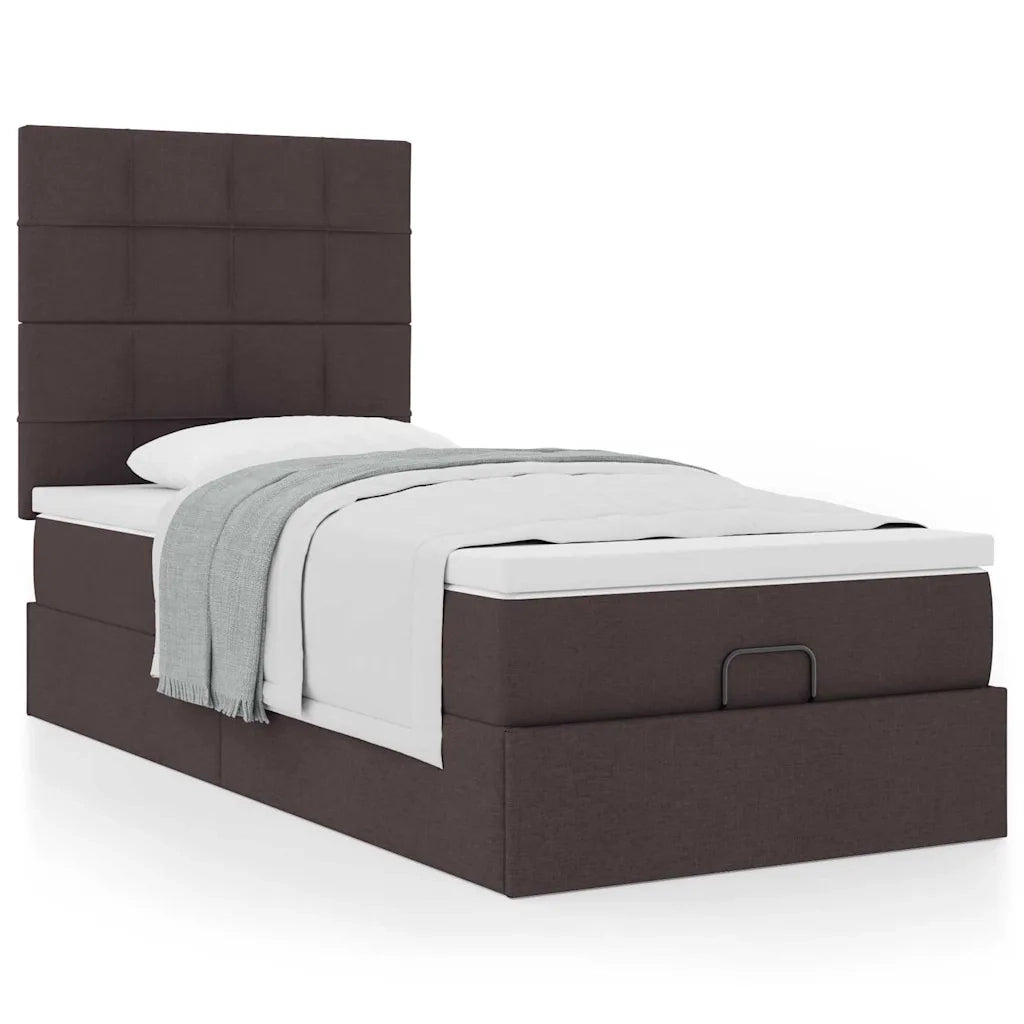 Struttura Letto Pouf con Materasso 80x200 cm in Tessuto 3313115
