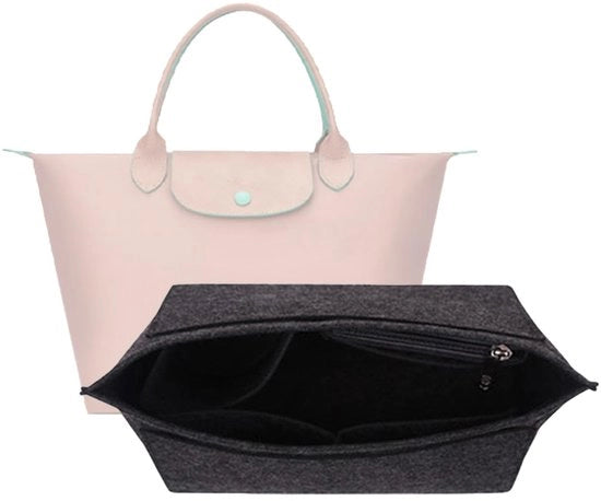 Organizzatore di borsa D.DUO, organizzatore di borsa con più tasche per borsa (grigio scuro, medio)
