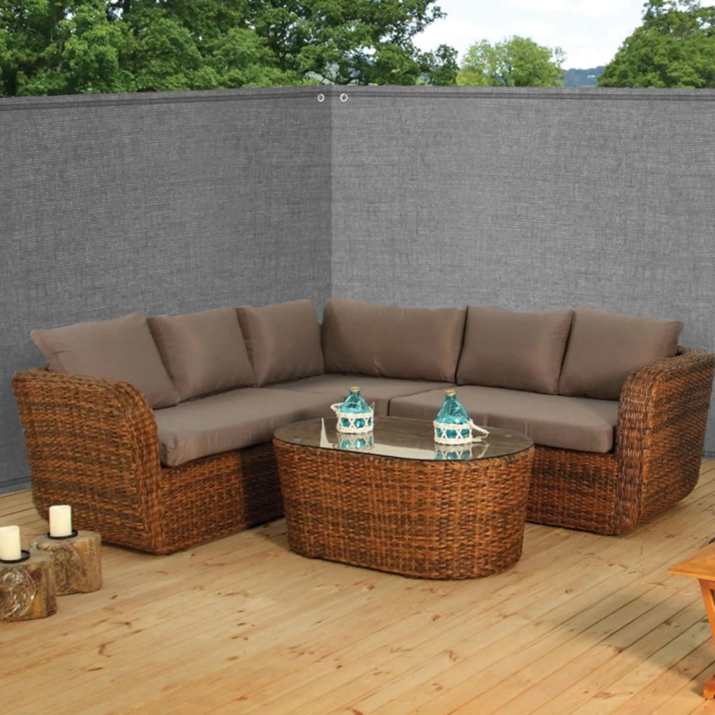 IDMarket - Rete ombreggiante 1,5x10m, telo rotolo per recinzione giardino 150g/m², grigio chiaro