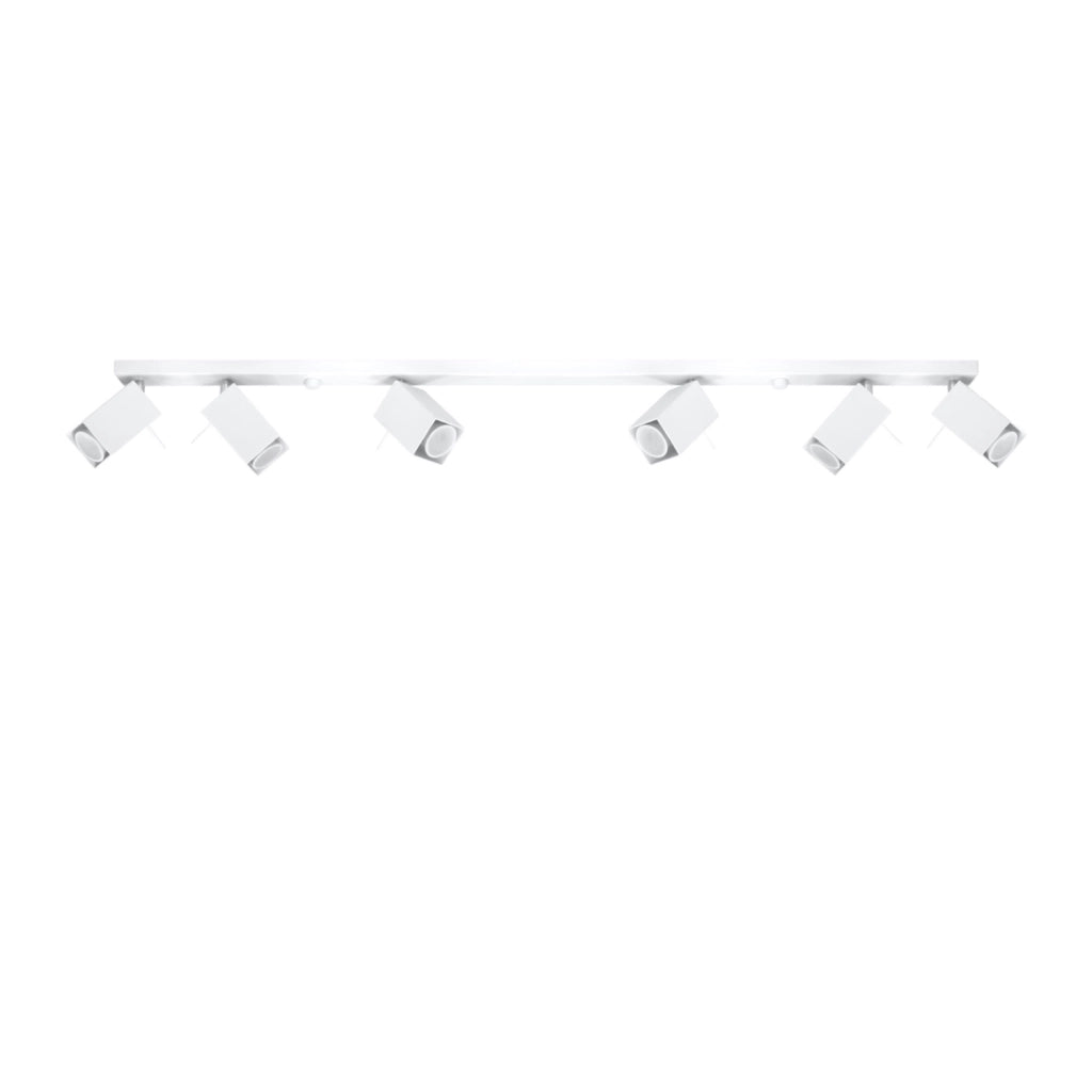 Plafoniera Pure Lume Bravea 6 luci GU10 bianco/cromo