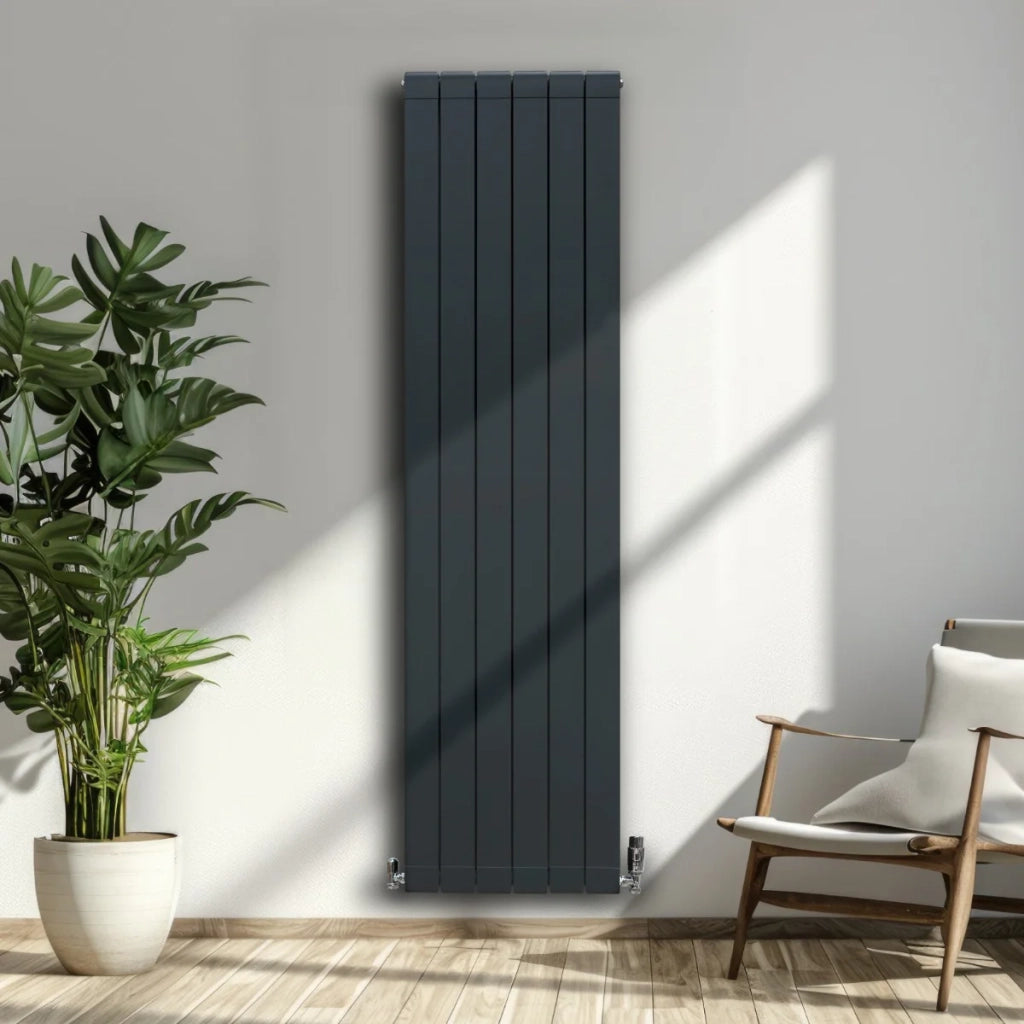 Radiatore in Alluminio in Verticale Grigio Antracite 1800mm x 475mm