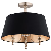 Plafoniera ROSETTA Alfa metallo oro/nero 3xE14 Ø55cm