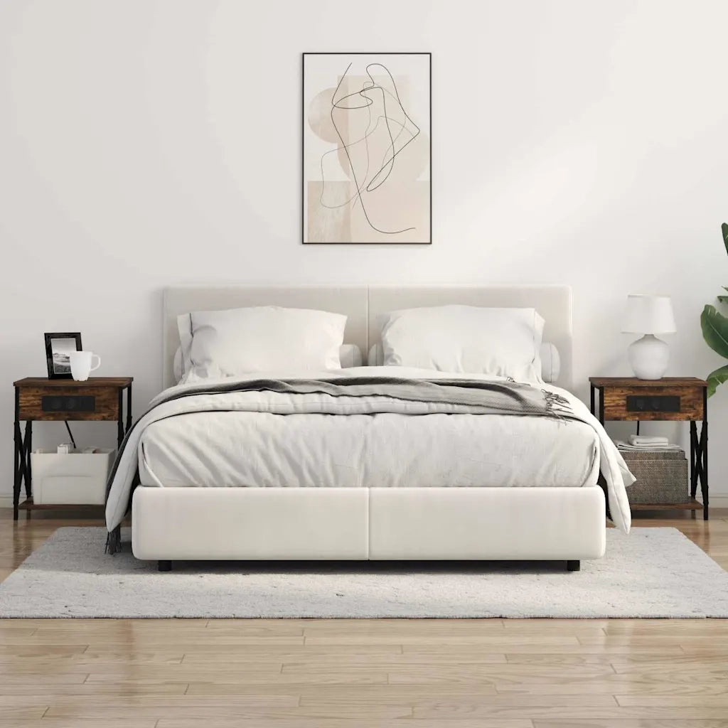 Armadio da Notte 2 pcs Rovere fumé 41 x 31 x 51 cm 859510