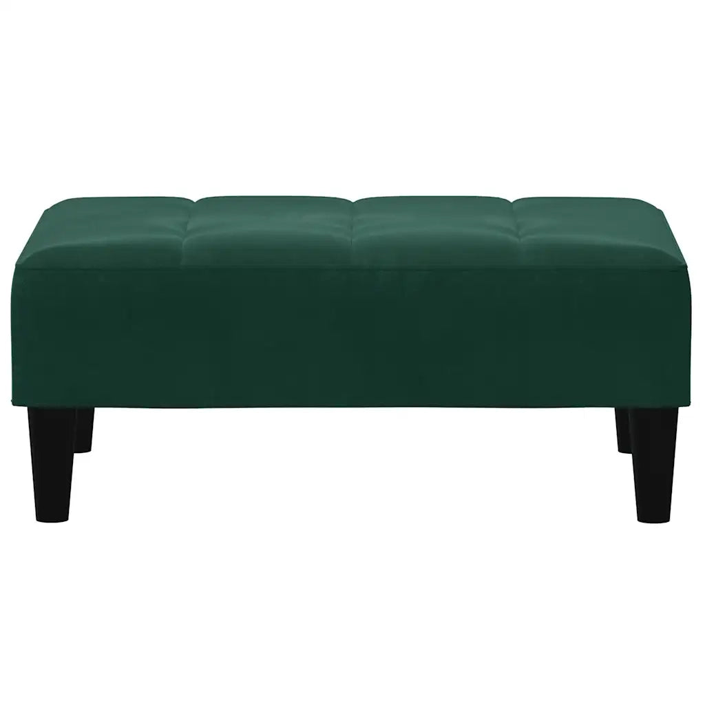 Poggiapiedi Verde Scuro 77x55x31 cm in Velluto 4007368