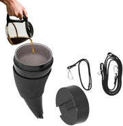 Tazza da Caffè Isolata - Termo - Coperchio con Tappo - Caffè da Viaggio con Cinghia - Capacità 230 ml