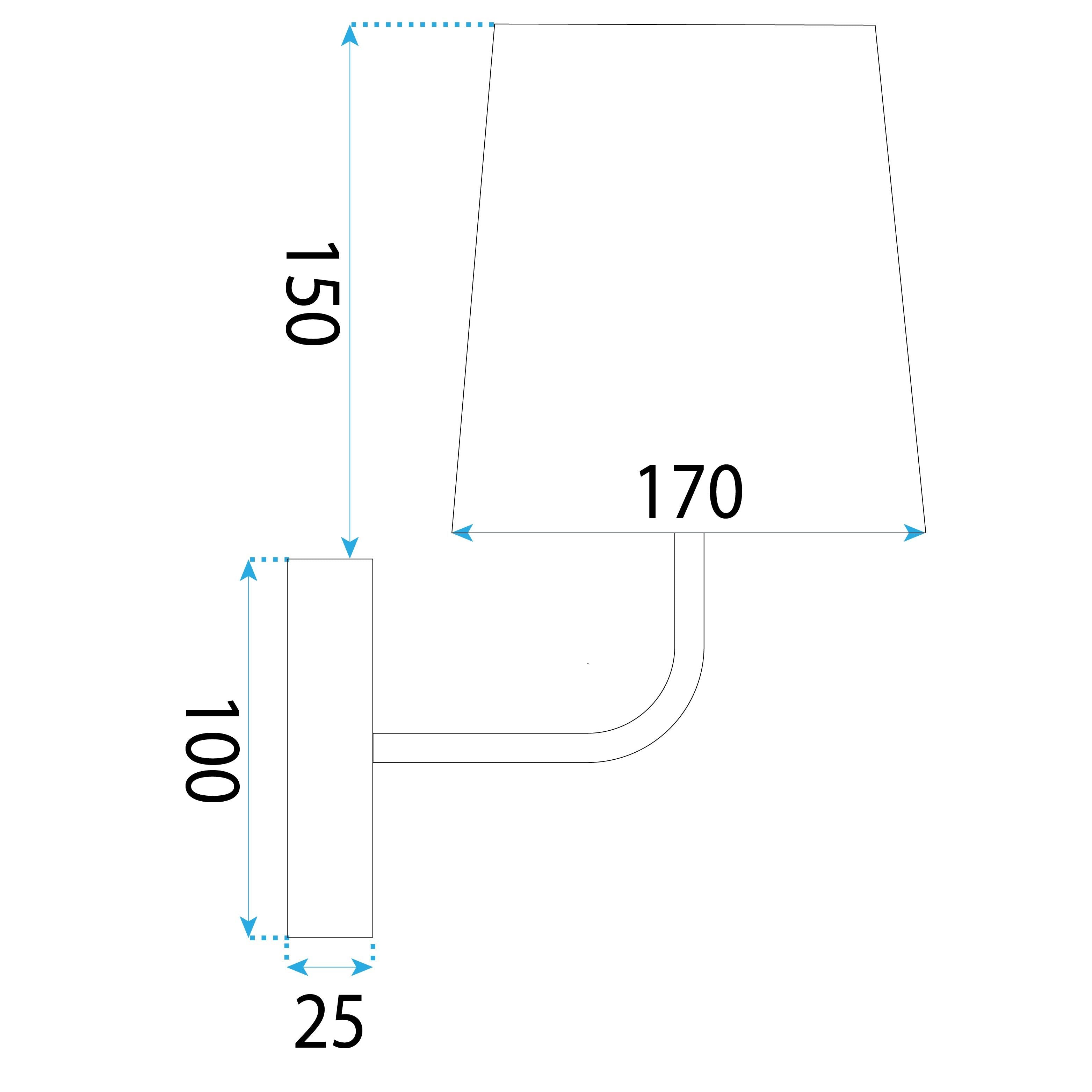 Lampada Da Parete APP1612-1W Black