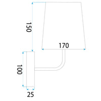 Lampada Da Parete APP1612-1W Black