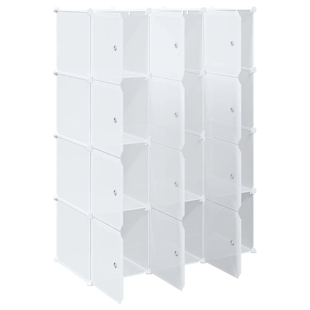 vidaXL Organizzatore Portaoggetti con 12 Cubi e Aste per Appendere PP