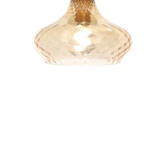 PLAFONIERA CROMO VETRO PICCOLO AMBRA 1191CR-PL1-AM