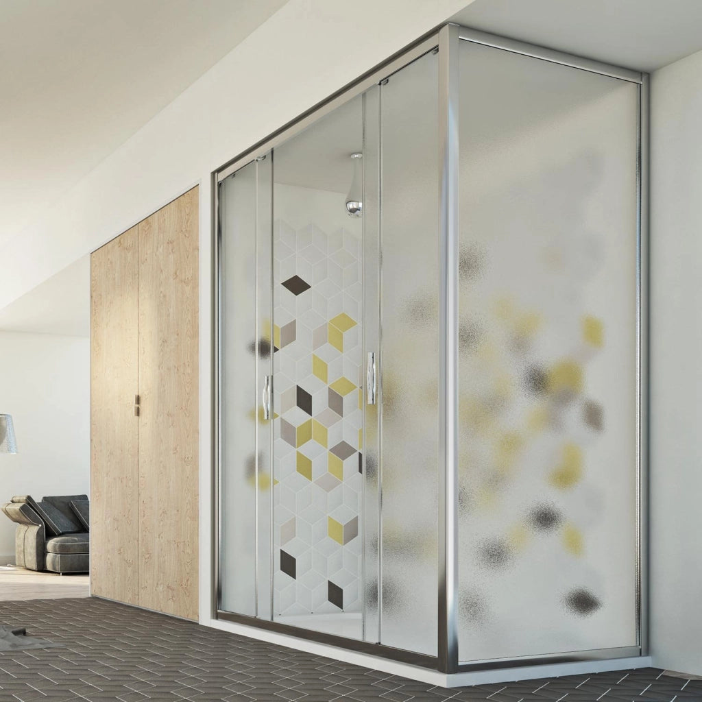 Box Doccia 75x170 CM H198 stampato C mod. Young Duo 2 Ante