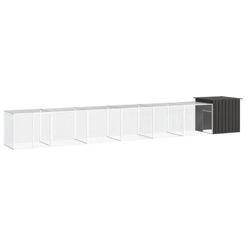 Gabbia per Polli Antracite 700x91x100 cm Acciaio Zincato cod mxl 41458