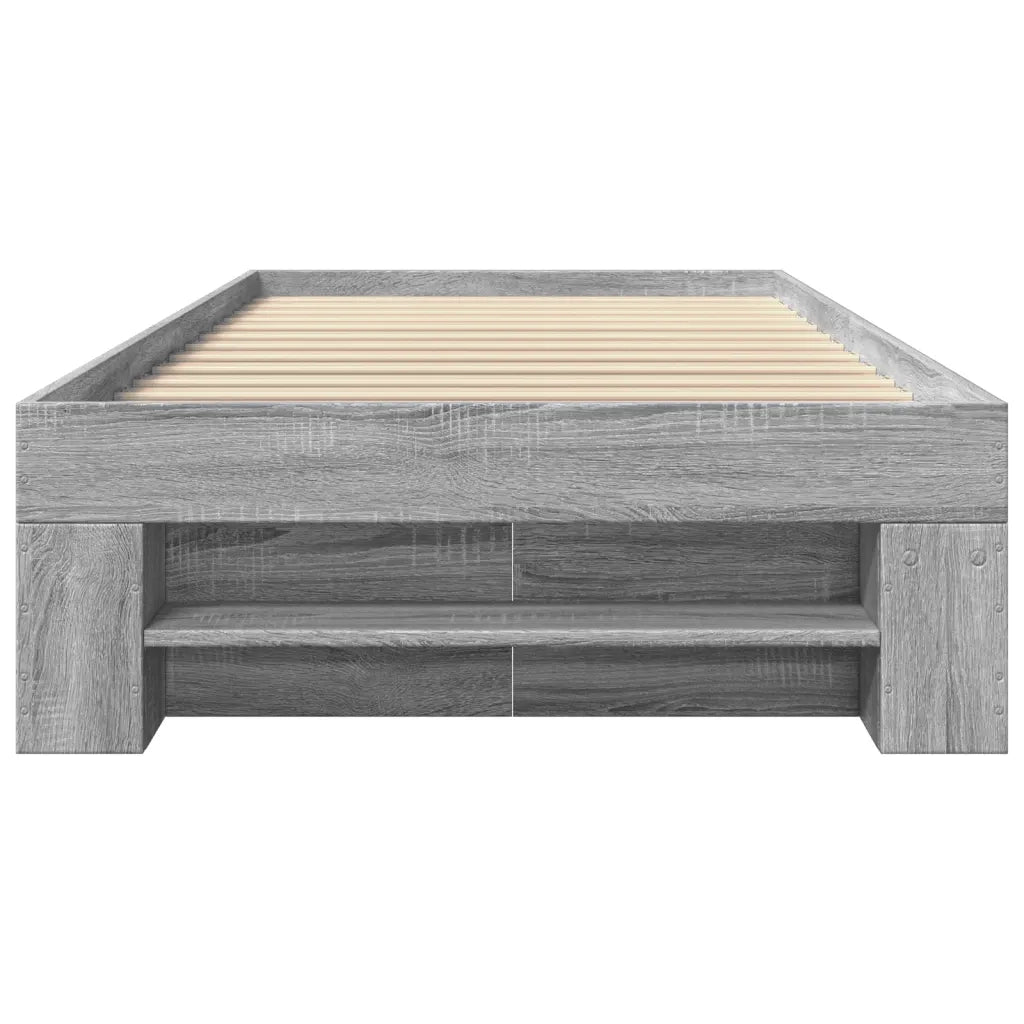 vidaXL Giroletto Grigio Sonoma 100x200 cm in Legno Multistrato