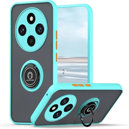 Hoesje schockestendente per smartphone, copertura ultradiscreta con stazione di ricarica magnetica, blu.
