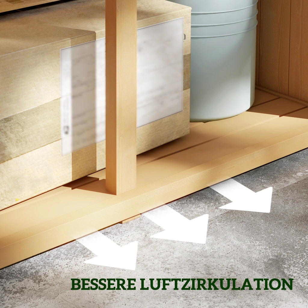 Mobile da giardino 2 ante con serratura ¨C Xylo ¨C legno pino 87x46,5x160 giallo chiaro